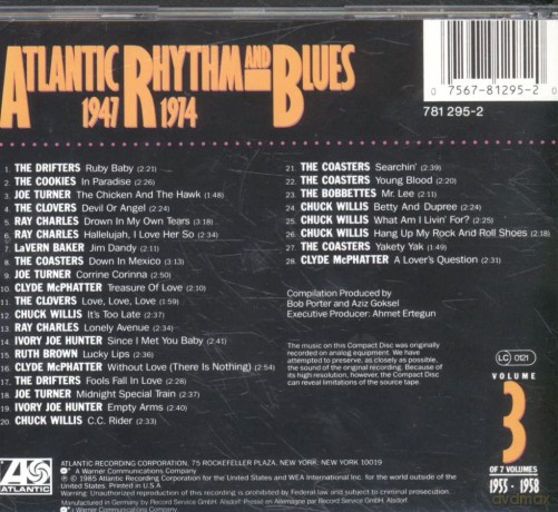 Atlantic Rhythm And Blues 1947-1974: Volume 3 1955-1958 [CD]