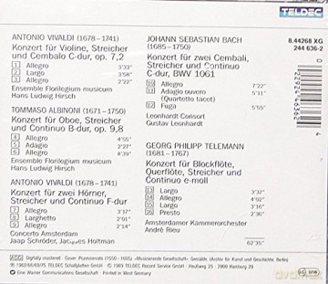Leonhardt/hirsch/sch: Baroque Concerti Collection [CD]