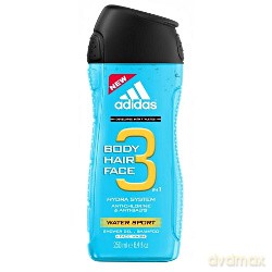 Adidas 3in1 Water Sport Żel Pod Prysznic dla Mężczyzny 250ml [PERFUMY]