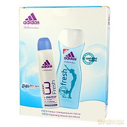 Adidas Action 3 Fresh Zestaw dla Kobiety - Dezodorant 150ml Spray - Antyperspirant + Żel Pod Prysznic 250ml [2xPERFUMY]