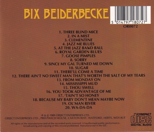 Bix Beiderbecke: Bix Beiderbecke [CD]