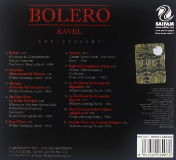 Ravel: Bolero Anniversary [CD]