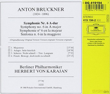 Karajan/bpo: Bruckner:sym. 6 [CD]