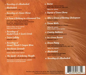 Birdsong In A Greenwood Tree: Carla Noel Sedlacek - Birdsong In A Greenwood Tree [CD]