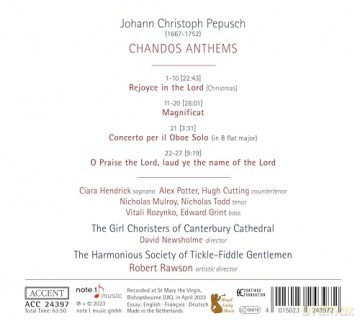 Hendrick/Potter/Rawson/The Harnonius Society Of T.: Chandos Anthems [CD]