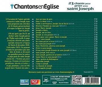 Chantons En Eglise: 23 Chants Pour Prier Avec Saint Joseph [CD]