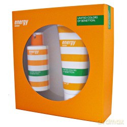 Benetton Energy Woman Zestaw - Woda Toaletowa 100ml Spray + Żel Pod Prysznic 200ml [2xKOSMETYKI]