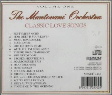 The Mantovani Orchestra: Classic Love Songs [CD]
