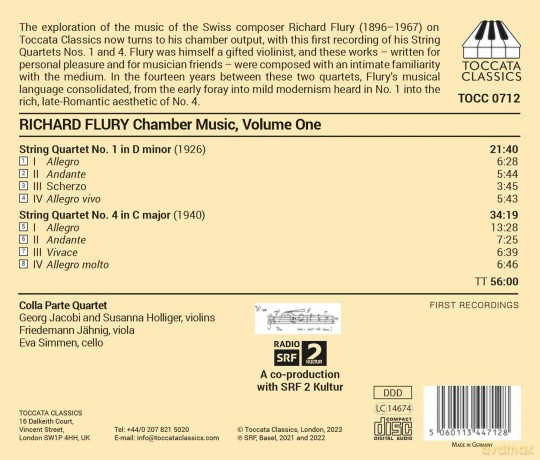 Colla Parte Quartet: Colla Parte Quartet - Streichquartette Nr. 1 Und 4 [CD]