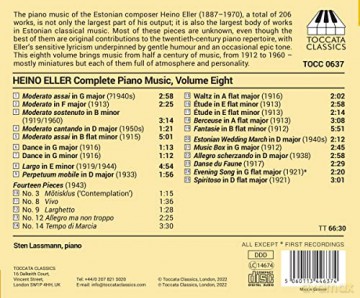 Sten Lassmann: Complete Piano Music Vol.8 [CD]