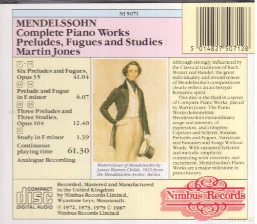 Martin Jones: Complete Piano Woks Prelude, Fugues And Studies [CD]
