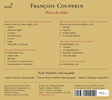 Paolo Pandolfo: Couperin: Pieces De Violes - Paolo Pandolfo [CD]