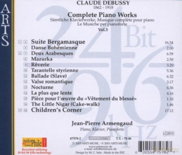 C. Debussy: Debussy: Piano Works, Vol. 3 [CD]