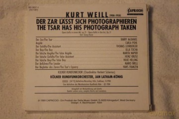 K. Weill: Der Zar Lasst Sich Photog [CD]