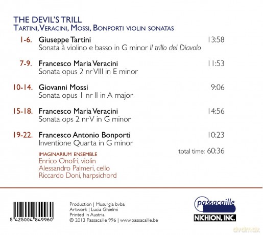 Imaginarium Ensemble - Onofri: Devil's Trill [CD]