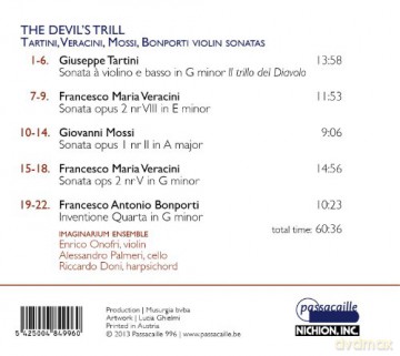 Imaginarium Ensemble - Onofri: Devil's Trill [CD]