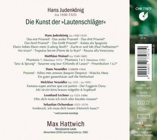 Hattwich Max: Die Kunst Der LautenschlGer [CD]