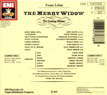 Die Lustige Witwe - The Merry Widow - La Veuve Joyeuse [2CD]