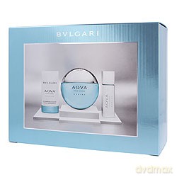 Bulgari Aqua Pour Homme Marine Zestaw - Woda Toaletowa 100ml Spray + Żel Pod Prysznic 75ml + Woda Toaletowa 15ml Spray [3xKOSMETYKI]