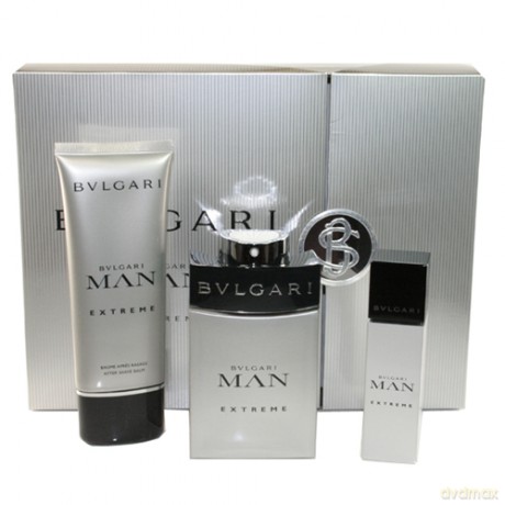 Bulgari Man Extreme Zestaw - Woda Toaletowa 100ml Spray + Woda Toaletowa 15ml Spray + Balsam Po Goleniu 100ml [3xKOSMETYKI]