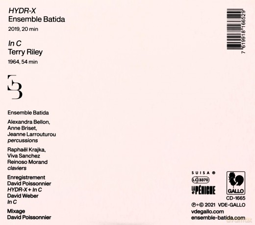 Ensemble Batida: Double - Face H3: Hydr-X - Terry Riley: In C [CD]