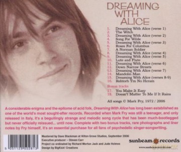 Mark Fry: Dreaming With Alice [CD]
