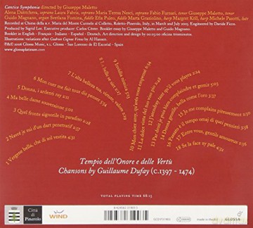 Guillaume Dufay: Dufay - Tempio Dell'onore E Delle Vert [CD]