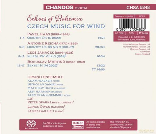 Owen/Sparks/Baillieu/Orsino Ensemble: Echoes Of Bohemia: Czech Music For Wind [CD]
