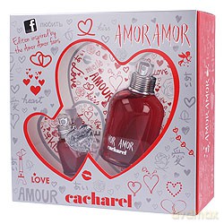 Cacharel Amor Amor Zestaw dla Kobiety - Woda Toaletowa 50ml Spray + Woda Toaletowa 5ml Spray + Zawieszka Bijou [2xPERFUMY]