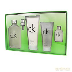 Calvin Klein Ck One Zestaw - Woda Toaletowa 200ml Spray + Balsam Do Ciała 200ml + Żel Pod Prysznic 100ml + Woda Toaletowa 15ml Bez Sprayu [4xKOSMETYKI]