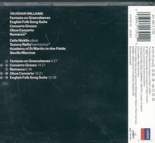 Vaughan Williams: Fantasia On Greensleeves - Fantasia On Greensleeves - English Folk Song Suite [CD]