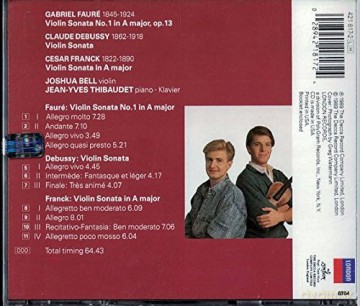 Joshua: Faure/debussy/franck: Violin Sonatas [CD]