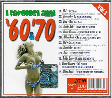 Favolosi Anni 60 E 70 (I) (4) [CD]