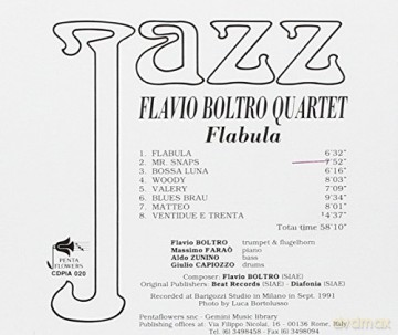 Flavio Boltro: Flabula [CD]