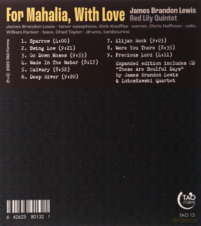 James Brandon Lewis: For Mahalia, With Love (2cd) [2CD]