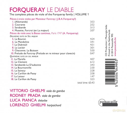 Vittorio Ghielmi: Forqueray Le Diable - Complete Pieces De Viole [CD]