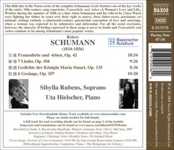 Schumann - Sibylla Rubens - Uta Hielscher: Frauenliebe Und - Leben - Gedichte Der Jonigin Maria Stuart [CD]