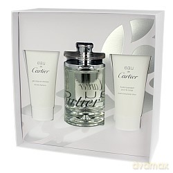Cartier Eau De Cartier Zestaw - Woda Toaletowa 100ml Spray + Żel Pod Prysznic 50ml + Balsam Do Ciała 50ml [2xKOSMETYKI]
