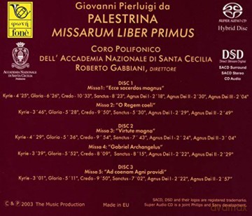 Missarum Liber Primus (5 Messen): Giovanni Pierluigi Da Palestrina (1525-1594) [CD]