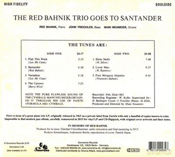 The Red Bahnik Trio: Goes To Santander [CD]