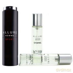 Chanel Allure Homme Sport Woda Toaletowa 20ml Spray + Woda Toaletowa 2 X 20ml Spray - Refill Wkład Uzupełniający [3xPERFUMY]