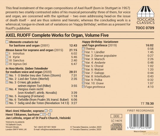 Hilander,Mari-Anni/Tikkanen,Henri/Lehtola,Jan - Samtliche Orgelmusik, Vol.5 [CD]