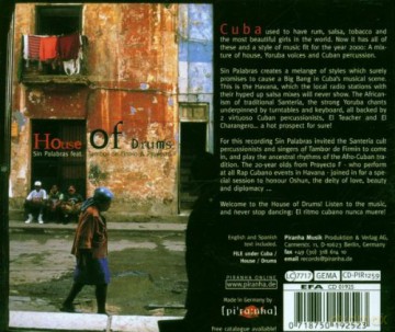 Sin Palabras: House Of Drums [CD]