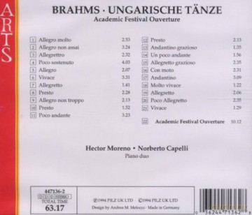 Johannes Brahms: Hungarian Dances [CD]