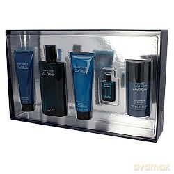 Davidoff Cool Water Men Zestaw - Woda Toaletowa 125ml Spray + Balsam Po Goleniu 75ml + Żel Pod Prysznic 75ml + Dezodorant Sztyft 70 G + Woda Toaletowa 5ml Bez Sprayu [5xKOSMETYKI]