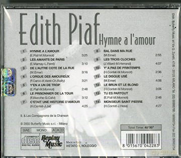 Edith Piaf: Hymne A L'Amour [CD]