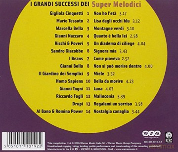I Grandi Successi Dei Super Melodici [CD]