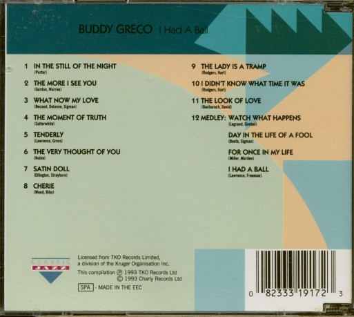 Buddy Greco: I Had A Ball [CD]