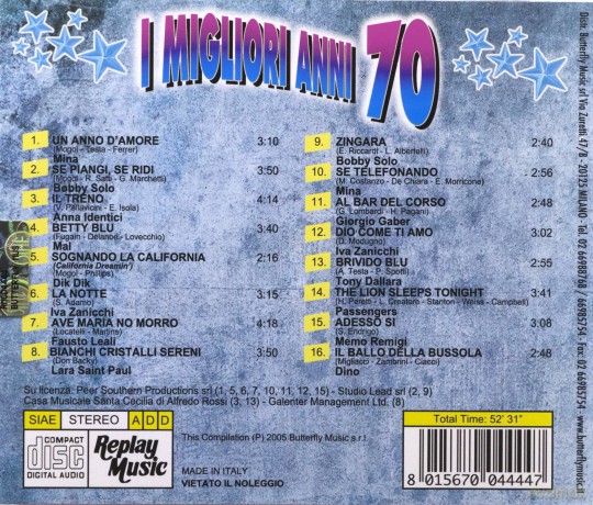 I Migliori Anni 70 [CD]