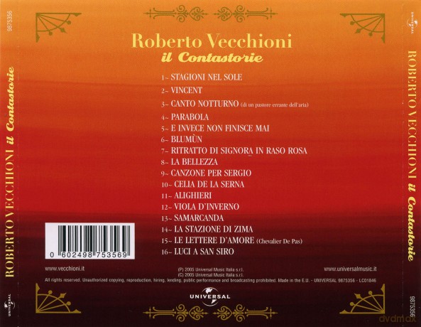 Roberto Vecchioni: Il Contastorie [2CD]